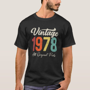 T-shirt Décoration d'anniversaire 45 ans vintage 1978