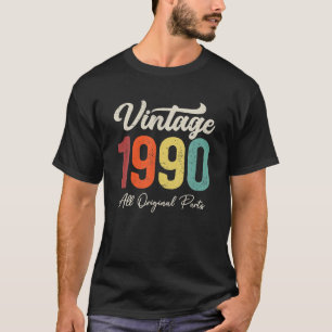 T-shirt Décoration d'anniversaire vintage 33 ans 1990 33e