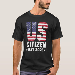T-shirt Décoration de citoyenneté américaine fière Nouvell