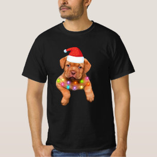 T-shirt décoration de noël dogue de bordeaux pour amoureux
