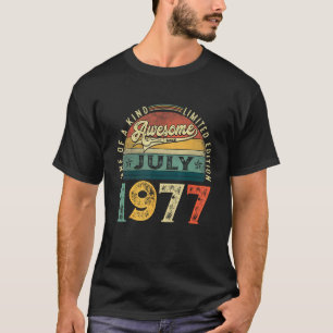 T-shirt Décoration du 46e anniversaire juillet 1977 Hommes