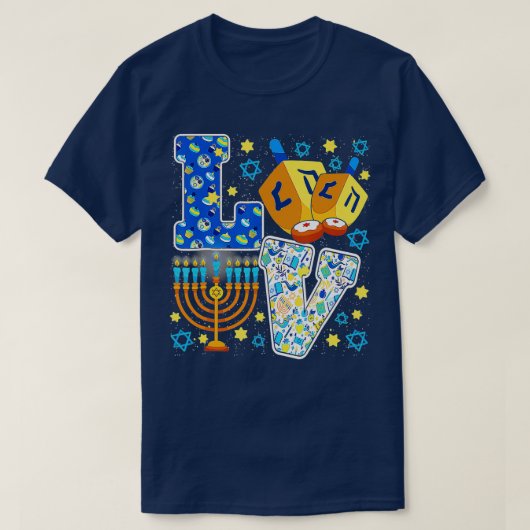 T-shirt Décorations de Dreidel Menorah Cha (Design devant)