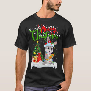 T-shirt Décorations de Noël de lièvre Père Noël Noël de li