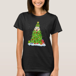 T-shirt Décorations de Noël Lumières Santa Ladybug Arbre d