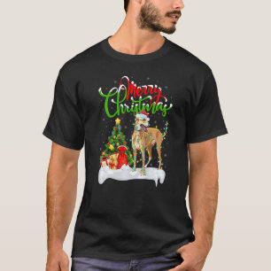 T-shirt Décorations de Noël Père Noël Greyhound Chien Noël