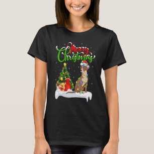 T-shirt Décorations de Noël Santa Bloodhound Chien Christm