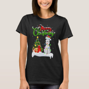 T-shirt Décorations de Noël Santa Husky Sibérien Chien de