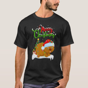 T-shirt Décorations de Noël Wombat Père Noël Noël Wombat