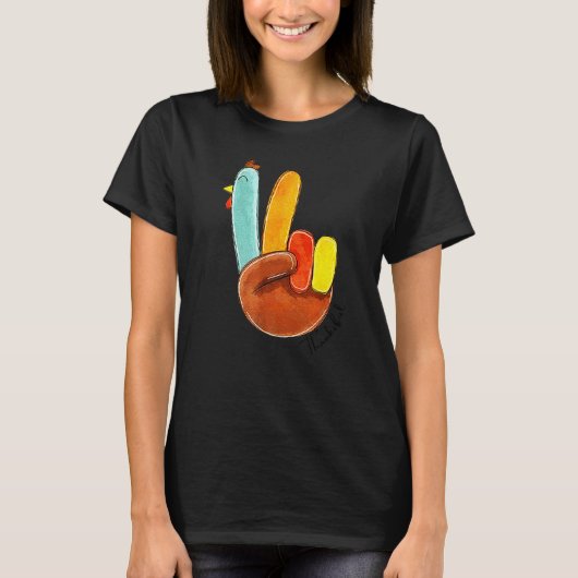 T-shirt Décorations Thanksgiving Turquie Doit Remerciement (Devant)