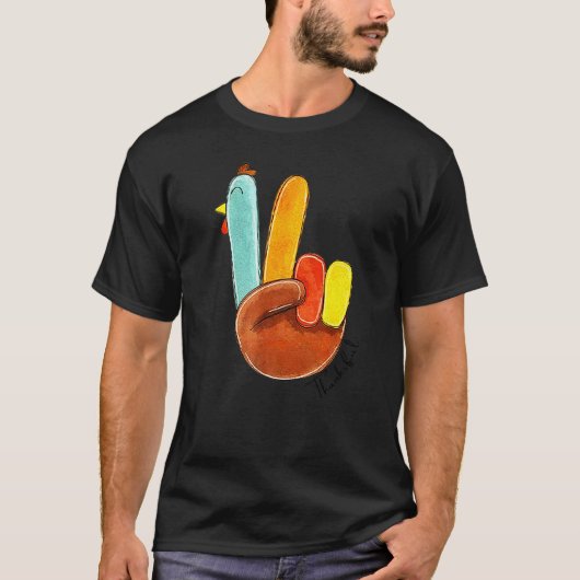 T-shirt Décorations Thanksgiving Turquie Doit Remerciement (Devant)