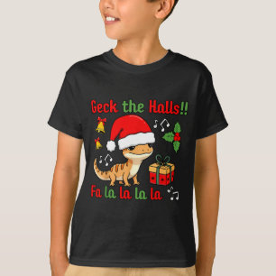 T-shirt Décorez Les Salles Léopard Gecko Noël Pun Animal F