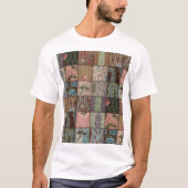 T-shirt Découpe à patchwork, texture 3D. (Devant)