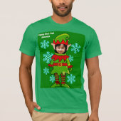 T-shirt découpé en tête Xmas personnalisé (Devant)