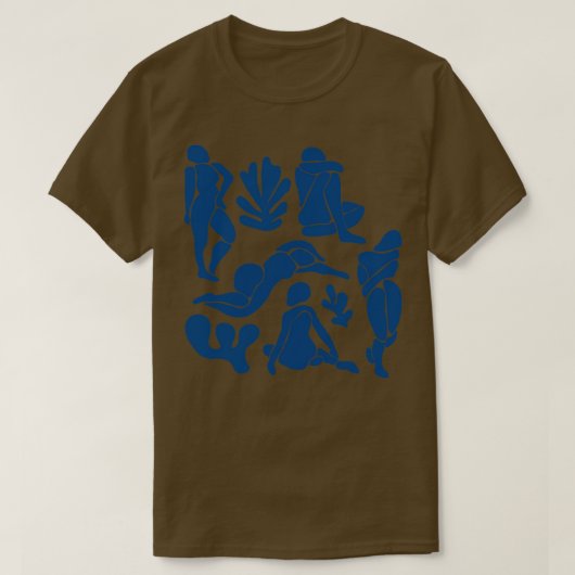 T-shirt Découpe féminine inspirée de Blue Matisse (Design devant)