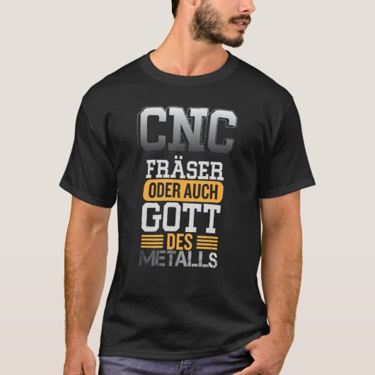 T-shirt Découpe mécanique Turner CNC Zerspaner Hommes (Devant)