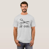 T-shirt Découpez-le des ciseaux (Devant entier)