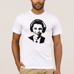 T-shirt d'écouteurs de Barack Obama