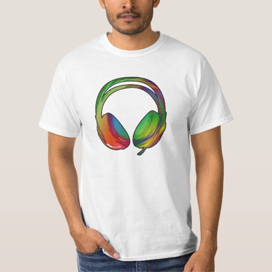 T-shirt d'écouteurs de copie (lumière) (Devant)
