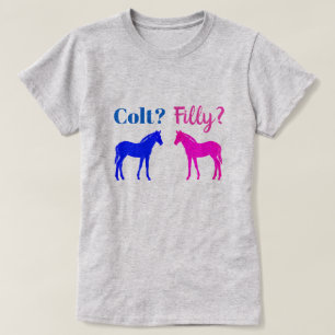 T-shirt Découverte du sexe d'un poulain de style western