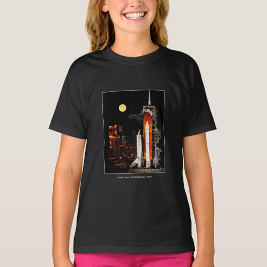 T-shirt Découverte et Pleine lune de navette spatiale en 2 (Devant)