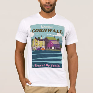 T-shirt Découvrez l'affiche de voyage vintage Cornwall