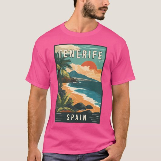 T-shirt Découvrez Les Îles Canaries Et Tenerife En S (Devant)