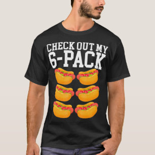 T-shirt Découvrez Mon 6Pack Abs Gym Hotdog Bun Ketchup