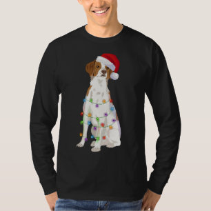 T-shirt Découvrez mon autre Brittany Dog Christmas Lights
