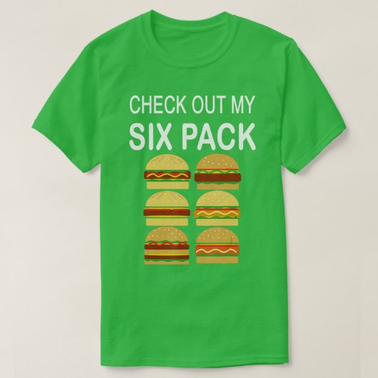 T-shirt Découvrez Mon Burger Six Pack Funny Cheeseburger (Design devant)