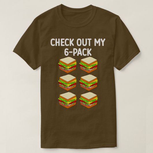T-shirt Découvrez Mon sandwich Six Pack (Design devant)
