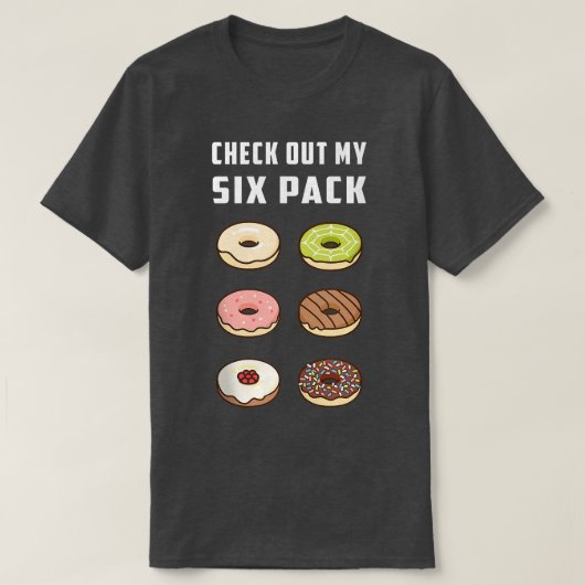 T-shirt Découvrez Mon Six Pack Donut Funny Gym Workout Res (Design devant)