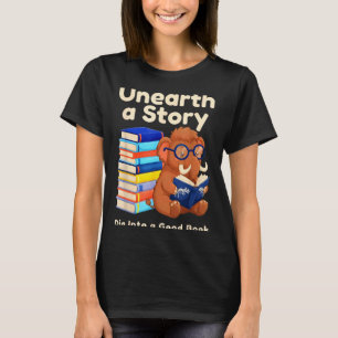 T-shirt Découvrez une histoire en lisant un livre préhisto