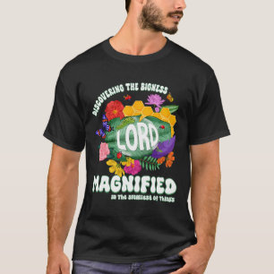 T-shirt Découvrir la grandeur de Dieu magnifié Vbs 2025