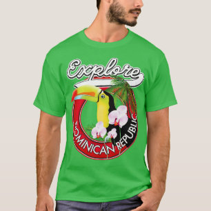 T-shirt Découvrir République dominicaine rétro