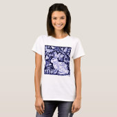 T-shirt Dedham Blue Rabbit, Classic Blue & White Design (Devant entier)