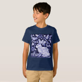 T-shirt Dedham Blue Rabbit, Classic Blue & White Design (Devant entier)