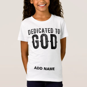 T-Shirt DÉDIÉ À DIEU PERSONNALISABLE COOL TEXTE NOIR