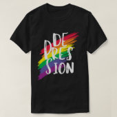 T-shirt Dédouanement-Ion Tee | Arrière - plan arc-en-ciel (Design devant)