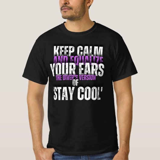 T-shirt Deep Calm : The Diver's Mantra Tee (Devant)
