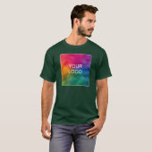 T-shirt Deep Forest Green Custom Hommes's Double-Side Basi (Devant entier)