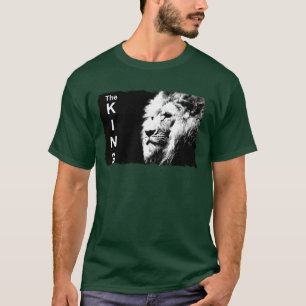 T-shirt Deep Forest Green Moderne Pop Art Lion Modèle