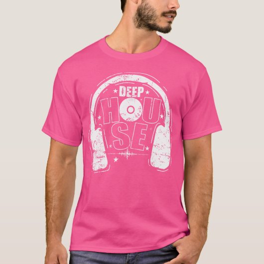 T-shirt Deep House Dance Music Headphones (Devant)