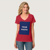 T-shirt Deep Red Ajouter Image Photo Logo photo Femmes (Devant entier)