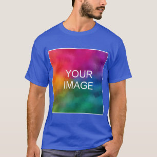 T-shirt Deep Royal Blue Custom Ajouter Logo photo