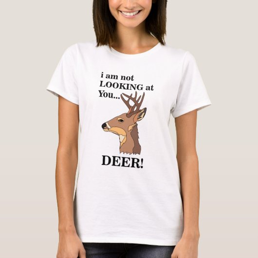 T-shirt Deer Antler Funny (Devant)