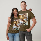 T-shirt Deer Buck dans la faune hivernale (Unisexe)