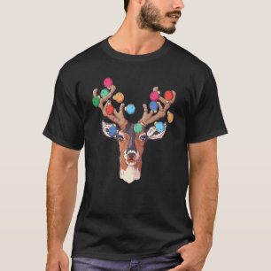 T-shirt Deer Christmas Lights Festif Vacances Deer