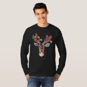 T-shirt Deer Christmas Lights Festif Vacances Deer (Devant entier)