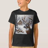 T-shirt Deer d'hiver/Buck art (Devant)