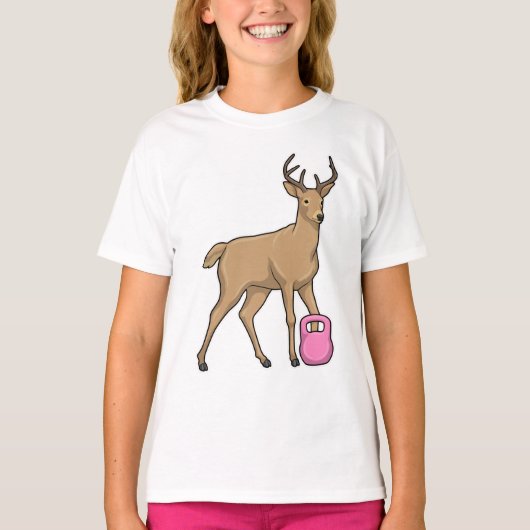 T-shirt Deer Fitness Dumbbell (Devant)